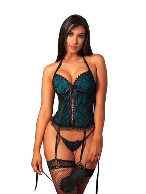 Lingerie Espartilho Atena Sex Meia Garota V Conjunto De Lingerie Magazine Luiza