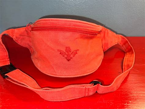 Vintage Fanny Pack Faded Red Fanny Pack Red Canvas Fanny Etsy