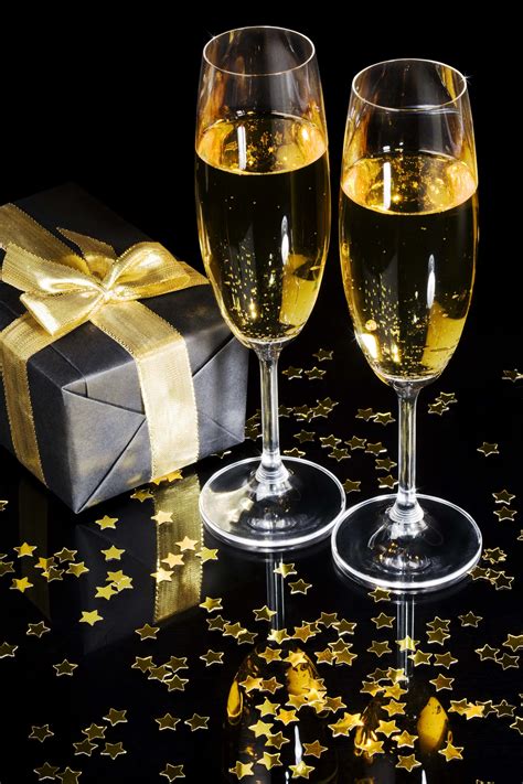 Открытка с шампанским - 67 фото