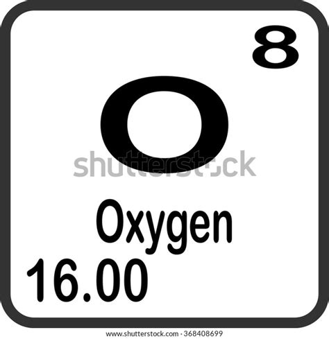 Periodic Table Elements Oxygen Stock Vector Royalty Free 368408699