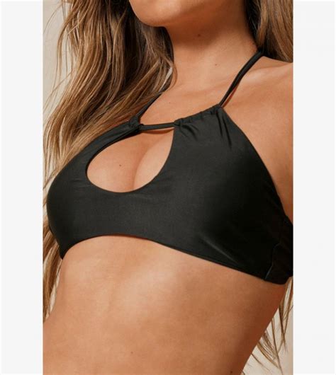 Buy MissPap Halter Neck Cut Out Bikini Set In Black 6thStreet Qatar