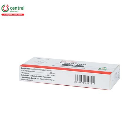 Thuốc Losartan 50mg TV.Pharm giúp điều trị tăng huyết áp