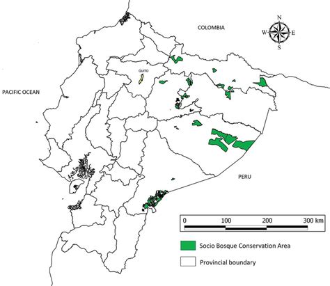 Map Of Ecuador With Psb Conservation Areas In The Amazon Region In