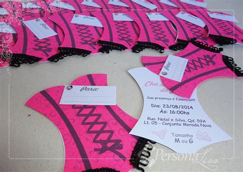 Convite Corpete Ch De Lingerie Pink Elo Produtos Especiais