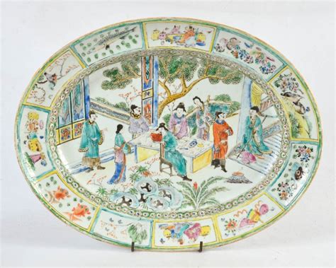 Antiga Travessa Oval Em Porcelana Cia Das Indias Do S C