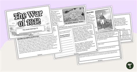 The War Of 1812 Mini Book Teach Starter