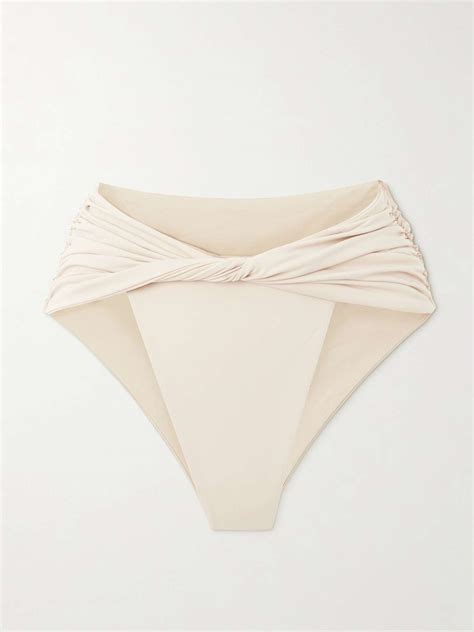 MAGDA BUTRYM Twist Front Ruched Bikini Briefs NET A PORTER