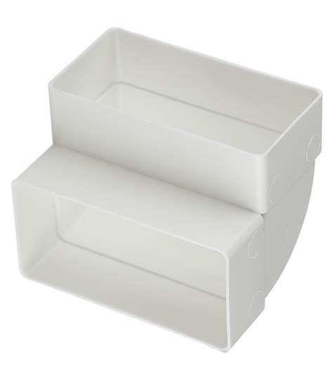 Колено вертикальное пластиковое для плоских воздуховодов 55х110 мм 90 ...