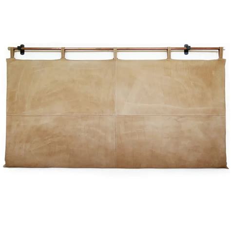 Huntedfox Tan Wall Mount Leather Headboard Flip App