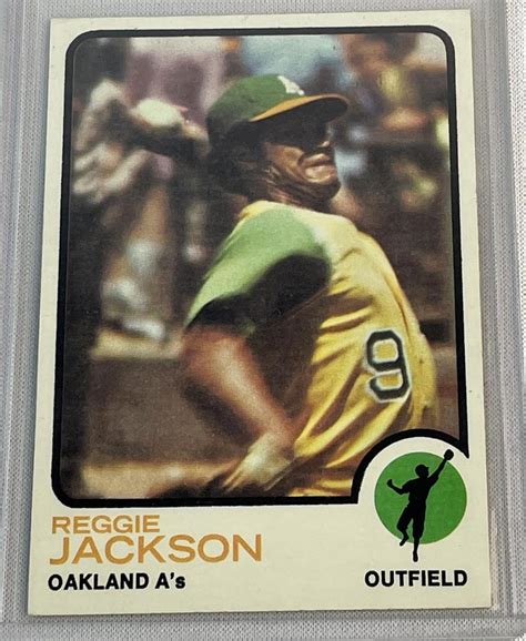 Bid Now 1973 Topps 255 Reggie Jackson Oakland Athletics Baseball Card