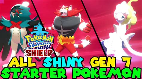 Evolving All Shiny Gen Alolan Starters In Pokemon Sword Shield