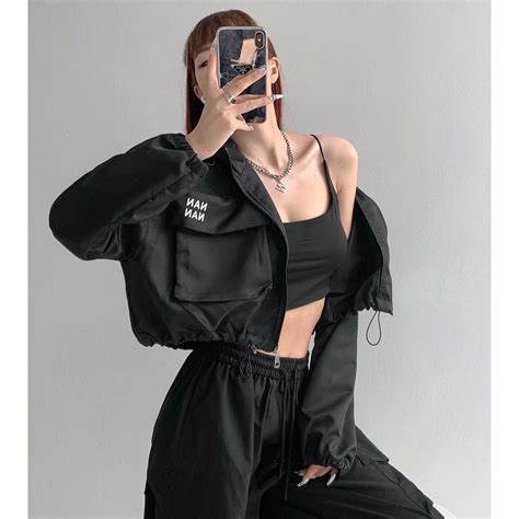ao khoac nu gio du  lop chong nang thiet  lung croptop hien dai ao