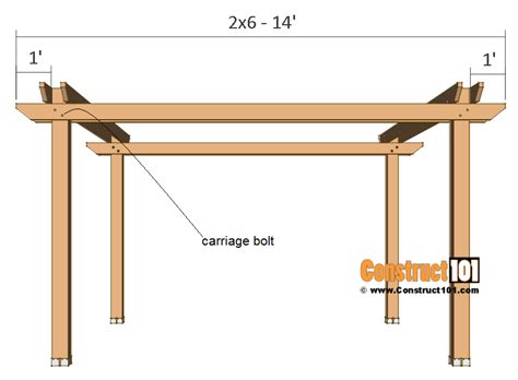 12x12 Pergola Plans Free Pdf Download Construct101