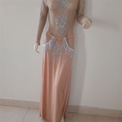 Roupa para Dança do Ventre Conjunto Nude Elo