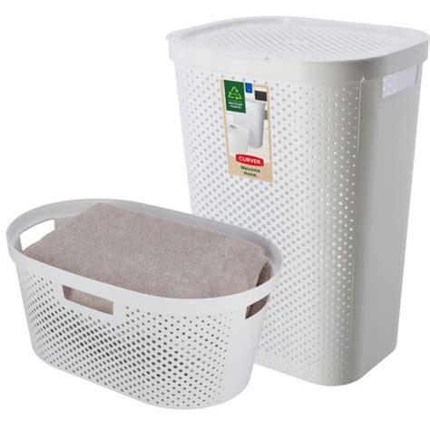 Curver Kosz Na Pranie Bieliznę 60+40L Biały Eko 89463 – sklep BRW