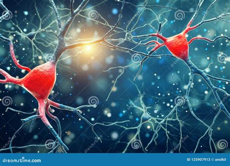 3d Illustration Of Human Brain Neurons Structure Stock Illustration Illustration Of Mental