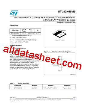 Stl N M Datasheet Pdf Stmicroelectronics