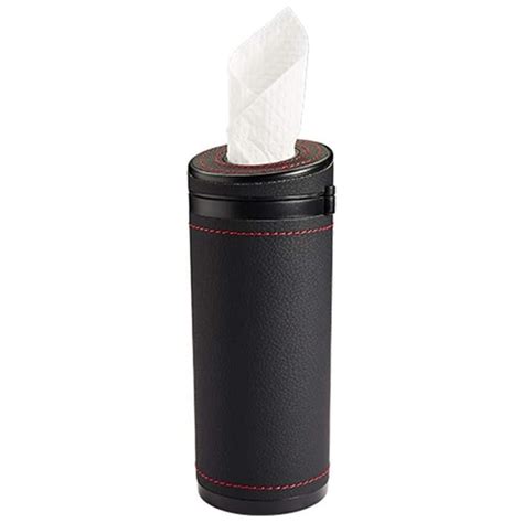 Car Tissue Holders Car Cup Holder Tissues Tube PU Leather Cylinder