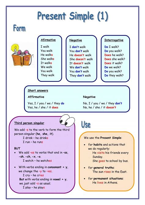 Third person singular We add –s to the verb to form the third person