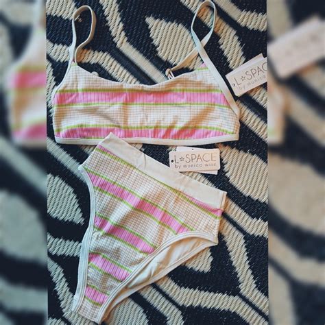 L Space Swim Lspace Gemma Frenchi Bikini Set In Bubblegum Pink