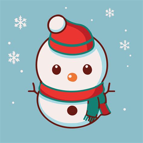 Cute snowman vector illustration. Winter cartoon design. Christmas ...