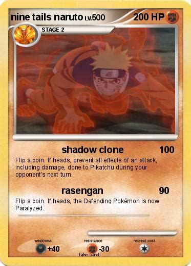 Pokémon Nine Tails Naruto 18 18 Shadow Clone My Pokemon Card