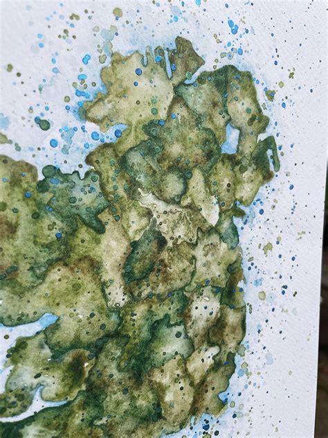 Ireland Map Watercolour Print With Handpainted Detail Etsy UK