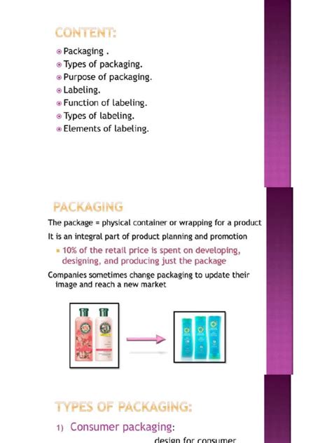 Packaging and Labeling | PDF