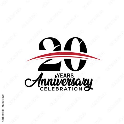 Vetor De 20th Anniversary Celebration Design Template For Booklet With