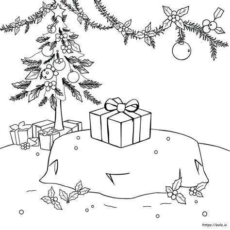 Easy Christmas Present Coloring Pages