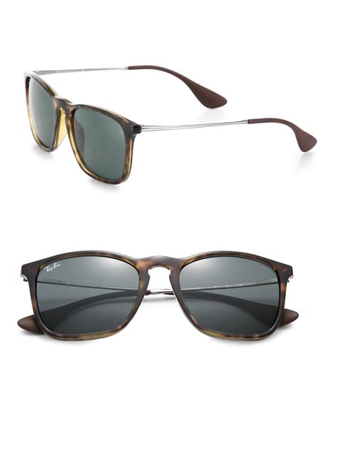 Ray Ban Synthetic Mm Square Sunglasses In Metallic For Men Lyst