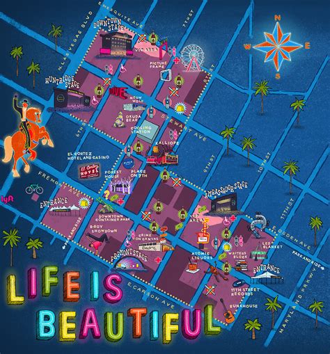 Life is Beautiful Festival Map - www.ryanorourke.com