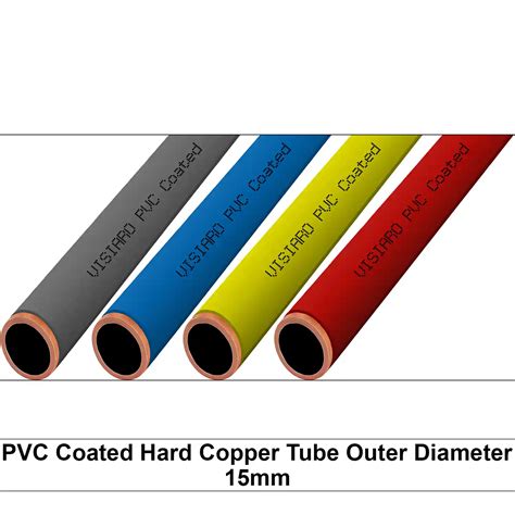 Visiaro PVC Coated Hard Copper Tubes With O D 15 Mm PVC Coated Copper