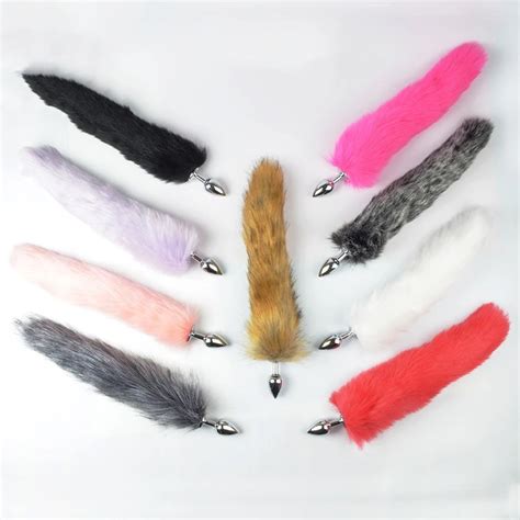 Sextoy Plug Anal En Fausse Fourrure Pour Adultes Tailles Queue De Renard En Acier Inoxydable