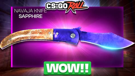 SAPPHIRE KNIFE PULL PAID MASSIVE PROFIT CSGOROLL YouTube