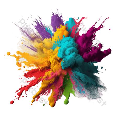 Happy Holi Colors Splash Powder Festival Of India Free Png And Psd Png