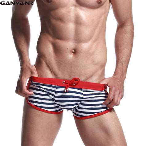 Ganyanr Brand Male Swimming Trunks Gay Men Swimwear Sexy Swimsuit Sunga Plus Size Swim Shorts