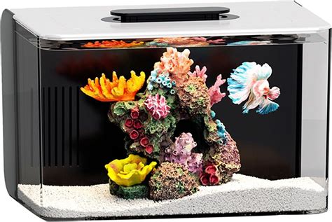 Fish Tank Small Aquarium With 3 Stage Filtration Light Self Cleaning