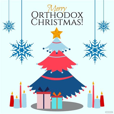 Orthodox Christmas Celebration Vector In Eps Illustrator  Psd