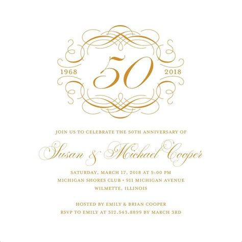 50th Anniversary Invitation Template | Flyer Template