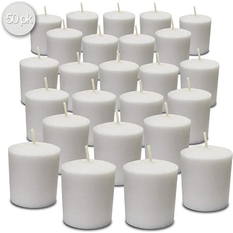 Hyoola 24 Hour Unscented Bulk Votive Candles Indoor And Outdoor 50 Pack