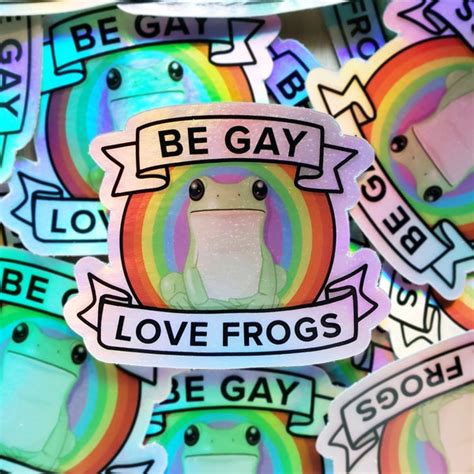 Gay Frog Car Sticker Etsy