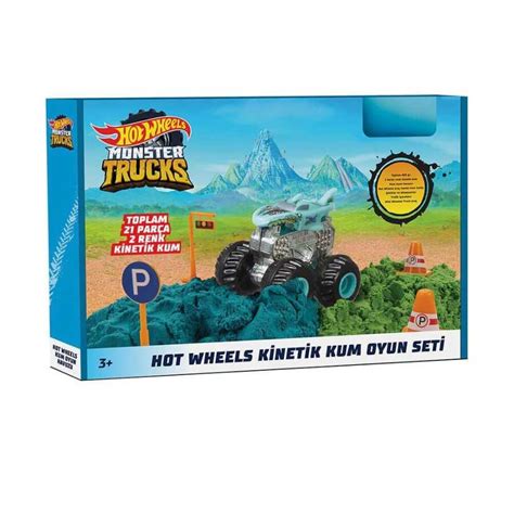 Hot Wheels Monster Trucks Kinetik Kum Oyun Seti HHJ Oyuncak Seti Hot Wheels