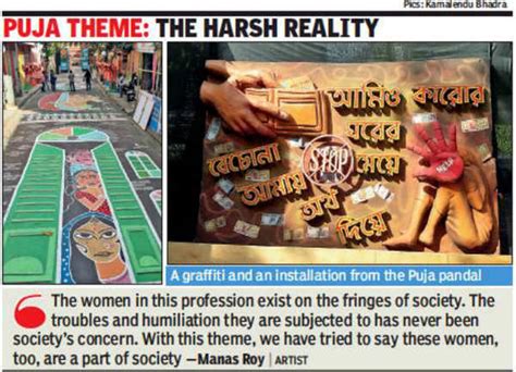 Pandal Gives A Peek Into Lives Of Sex Workers Kolkata News Times Of India