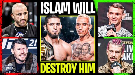 Ufc Fighters Shocking Predictions Islam Makhachev Vs Charles Oliveira