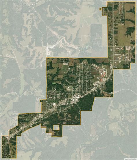 Map of Jay city, Oklahoma