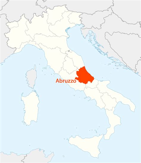 Location Of Abruzzo Map