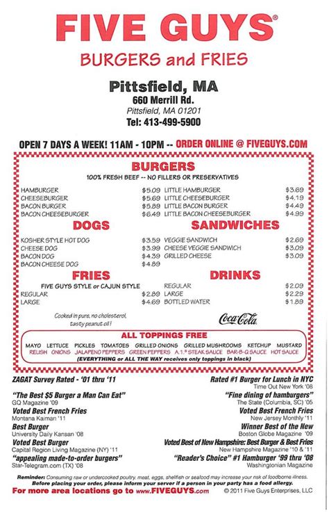 Five Guys Prices 2024 A Comprehensive Guide To Your Favorite Burgers