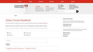 Lancaster Moodle Student Portal