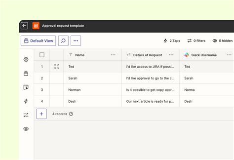 Tables Templates Zapier